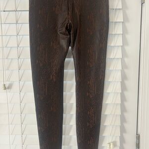 SPANX Brown Snakeskin Leggings